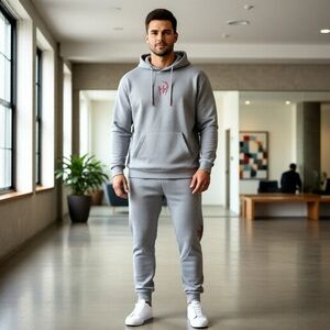 Adidas Patrick Mahomes Gray Matching Sweat Suit Pants Medium / Hoodie Large